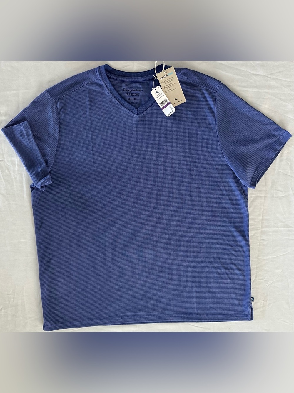 Tommy Bahama Men’s Island Zone Coastal Crest V-Neck T-shirt XXL 2XL Blue NWT
